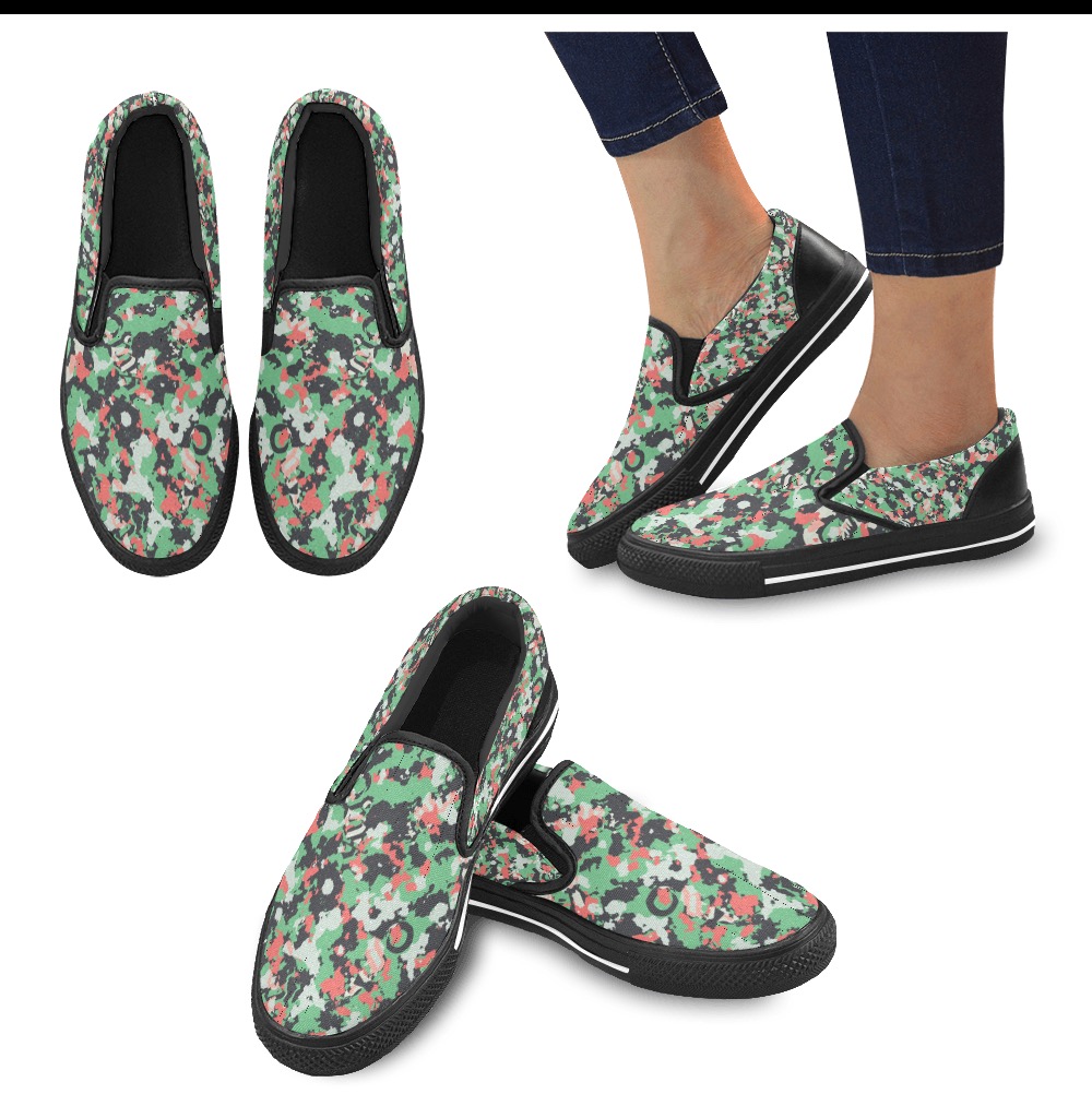 694220EE-685E-4570-82E3-02CD0A543C29 Women's Slip-on Canvas Shoes (Model 019)
