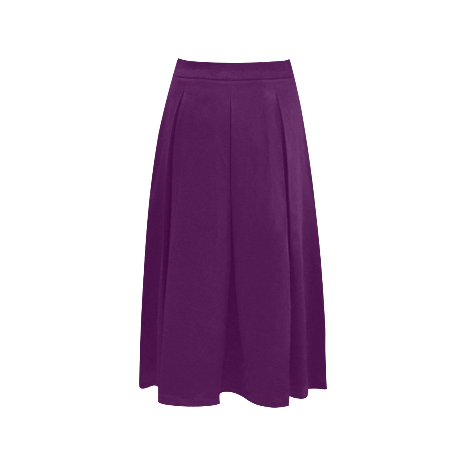 MNEMOSYNE Purple Mnemosyne Women's Crepe Skirt (Model D16)