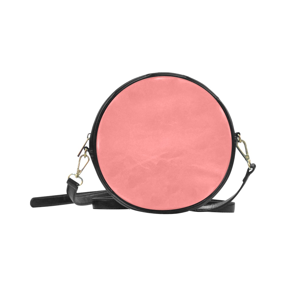 color light coral Round Sling Bag (Model 1647)