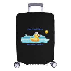 Just Here for the Ducks Luggage Cover, Large Luggage Cover/Large 26 Luggage Cover/Large 26"-28"