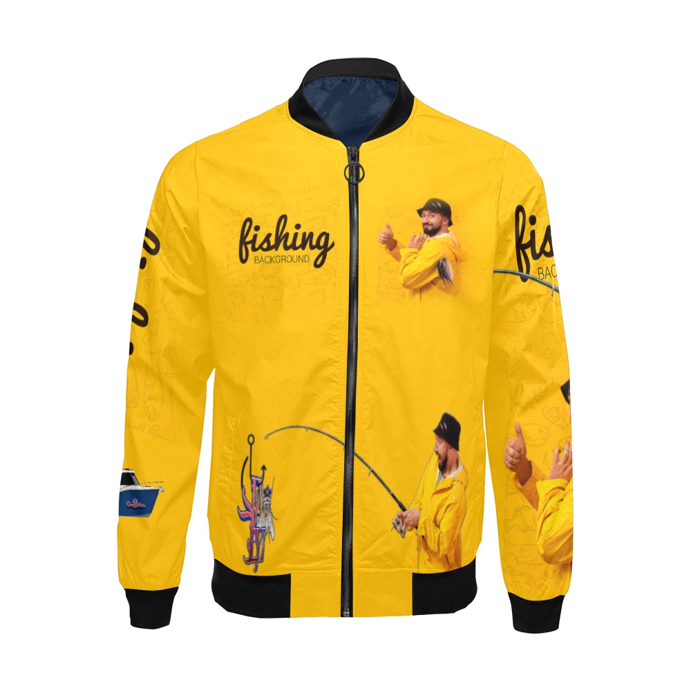 Fishing Fly Collectable Fly All Over Print Bomber Jacket for Men (Model H19)