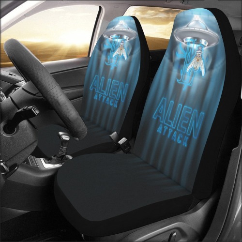 Alien Attack Collectable Fly Car Seat Covers (Set of 2)