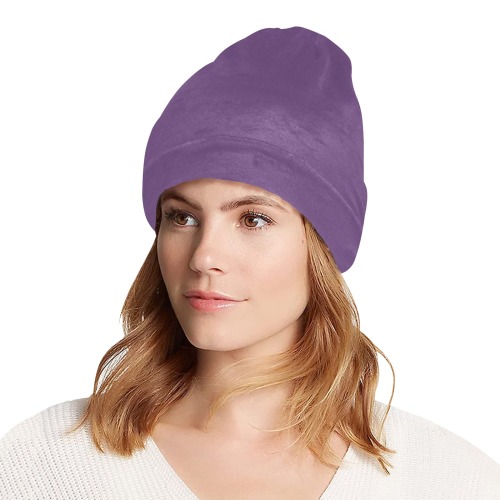 color purple 3515U All Over Print Beanie for Adults
