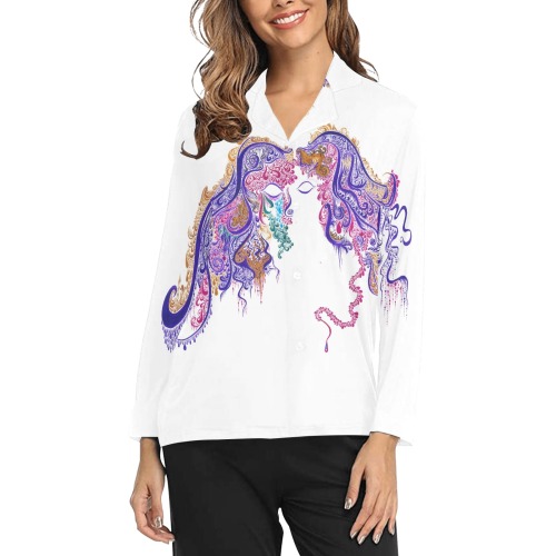 Two Souls Shirt Women's Long Sleeve Pajama Shirt