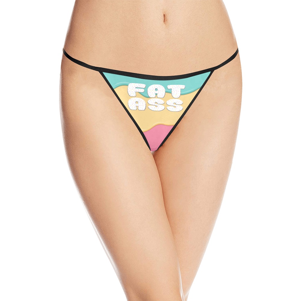 Fat Ass G-String Panties Women's All Over Print G-String Panties (Model L35)