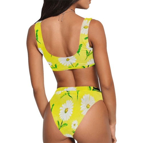 Daisy Sport Top & High-Waisted Bikini Swimsuit (Model S07)