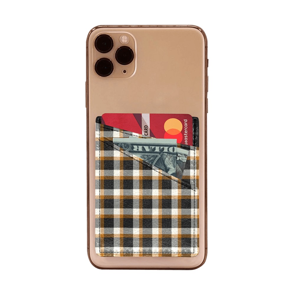 Classic Plaid (Tan) Cell Phone Card Holder