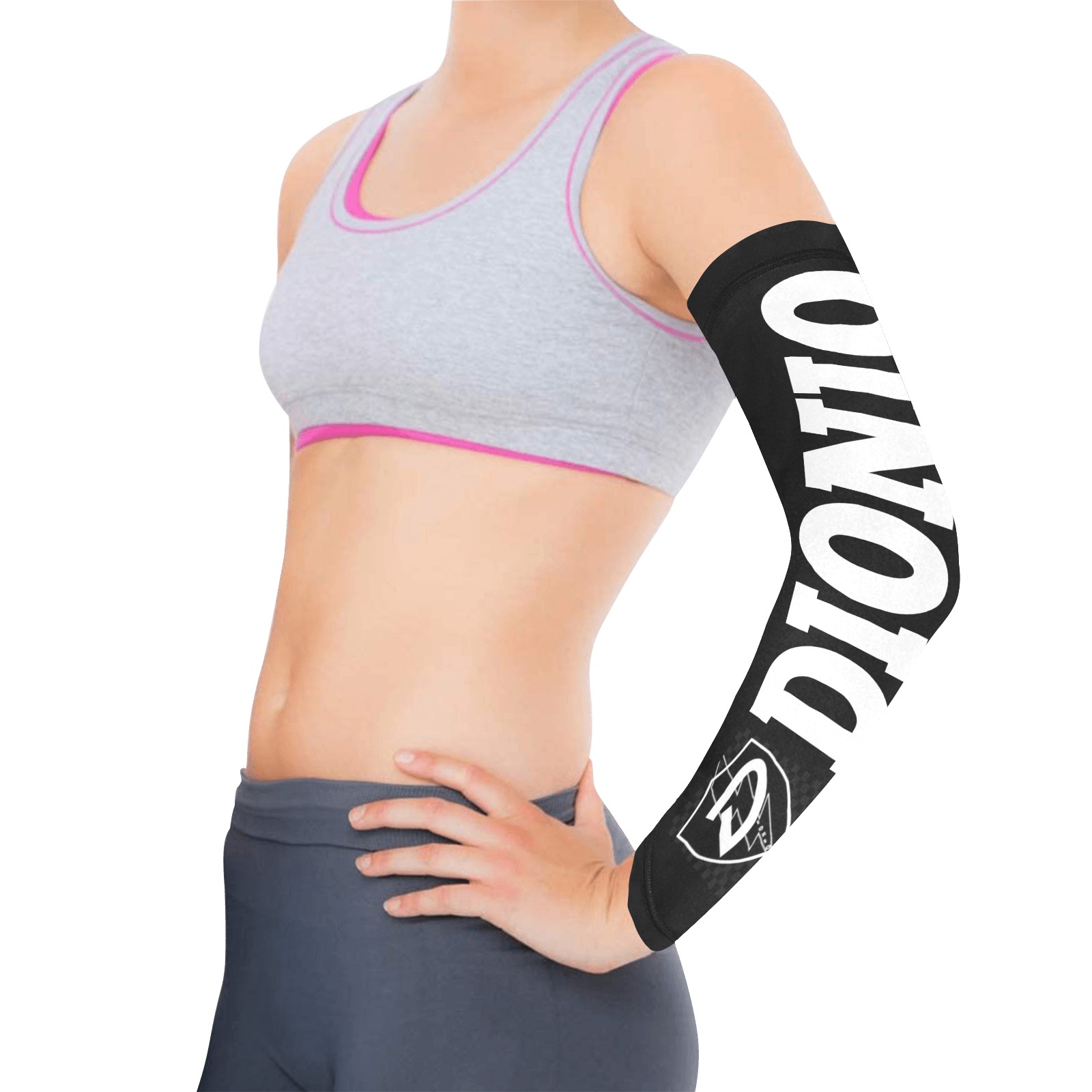 Dionio - Arm Sleeves Black (Black Small Shield) Arm Sleeves (Set of Two)