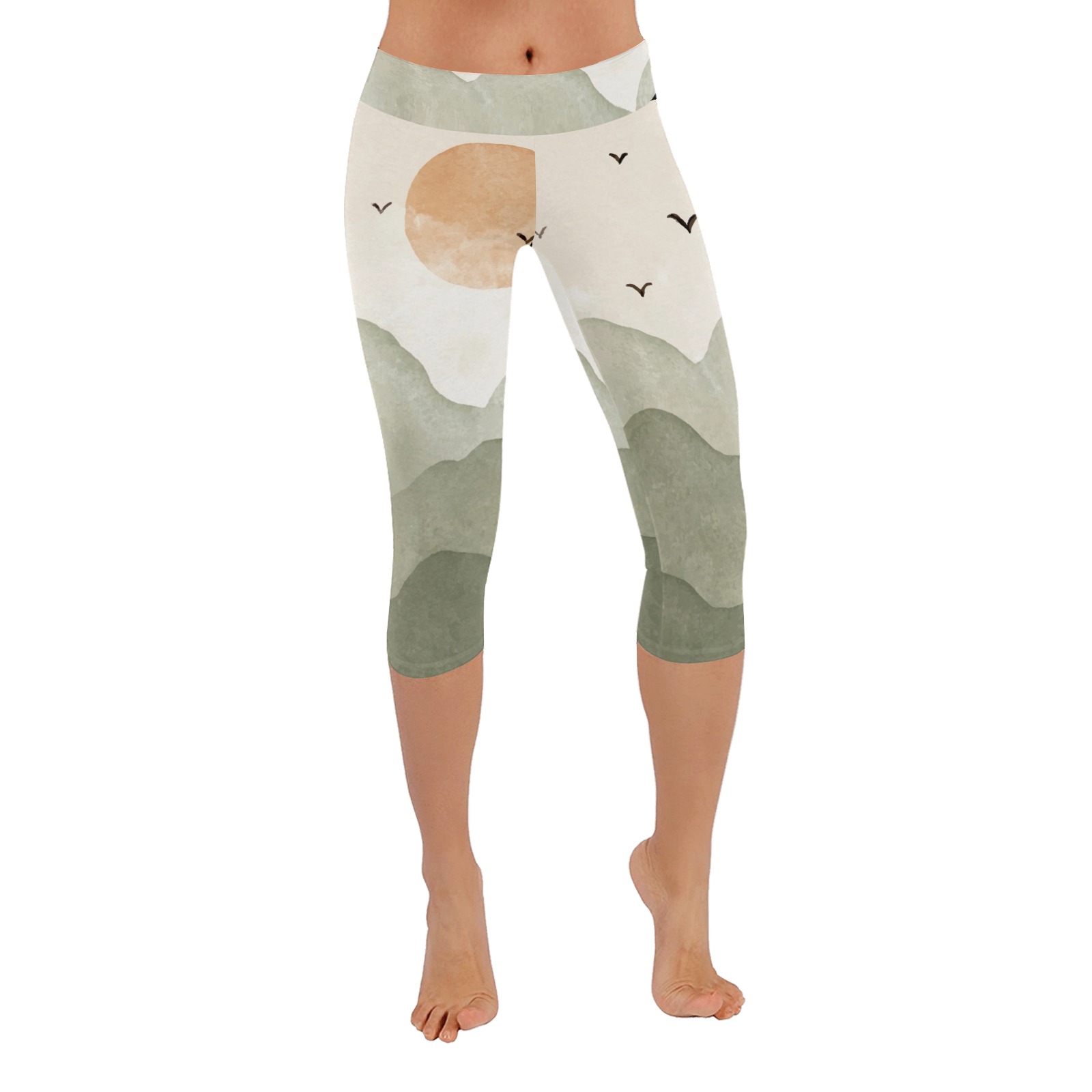 Mountain Colorful Pattern Print Women Leggings