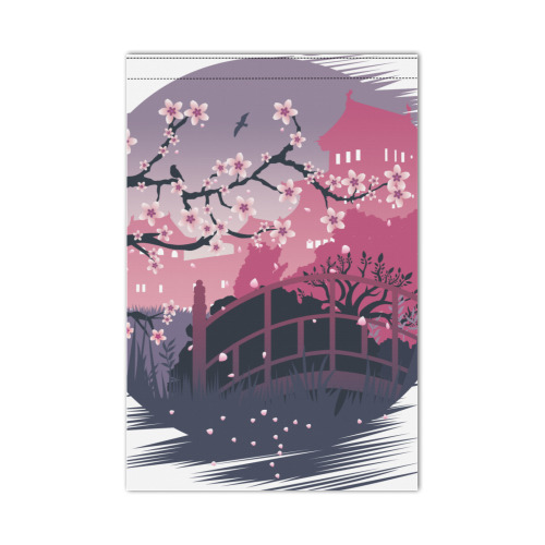 Dark Blossom Garden Flag 12‘’x18‘’(Twin Sides)