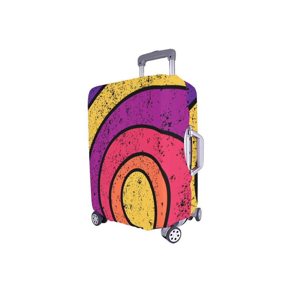Retro Abstract 70s 80s Luggage Cover/Small 18"-21"