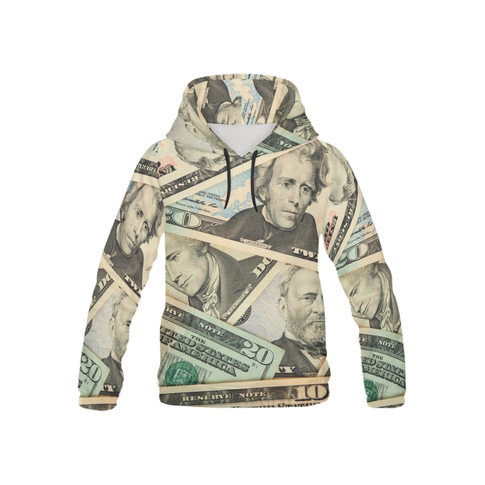 US PAPER CURRENCY All Over Print Hoodie for Kid (USA Size) (Model H13)