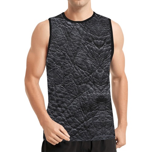 Leahter Black Style by Fetishworld All Over Print Basketball Jersey