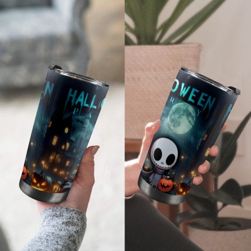 Happy Hello Ween 20oz Mobile Tumbler with Lid (Black Lock)