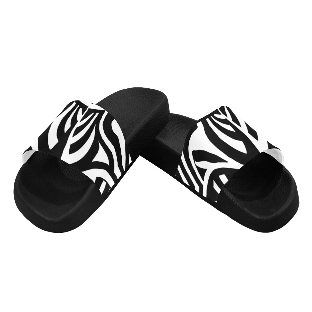 aaa black b Men's Slide Sandals (Model 057)