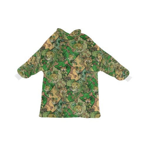 Camouflage Dogs by Nico Bielow Blanket Hoodie for Men