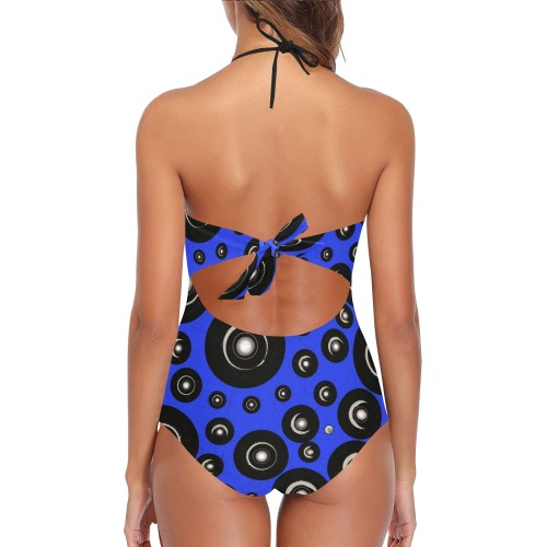 CogIIblue Lace Band Embossing Swimsuit (Model S15)