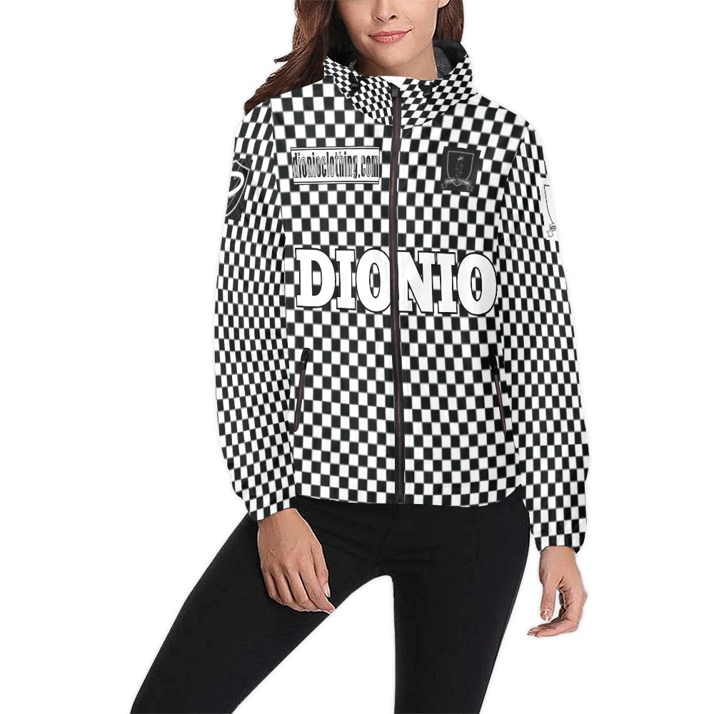 DIONIO Clothing - Armored Knight Checkered Windbreaker Jacket Unisex All Over Print Windbreaker (Model H23)