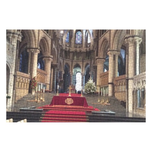 Canterbury Cathedral inside 1000-Piece Wooden Photo Puzzles