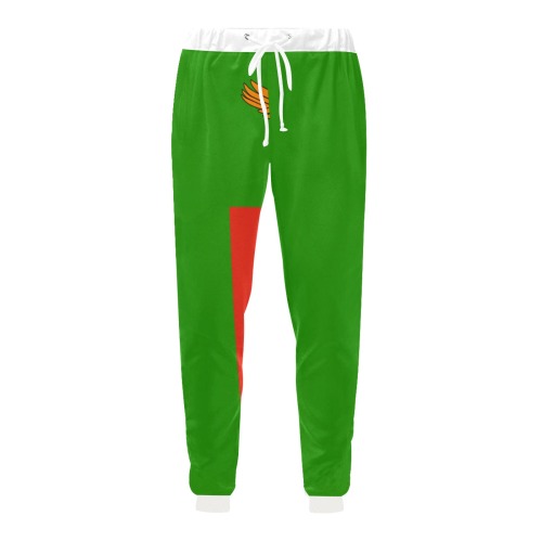 Flag_of_Zambia.svg Men's All Over Print Sweatpants (Model L11)
