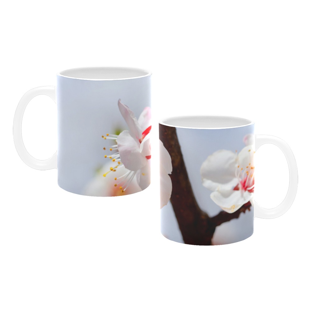 Purity and tenderness of Japanese apticot flowers. White Mug(11OZ)