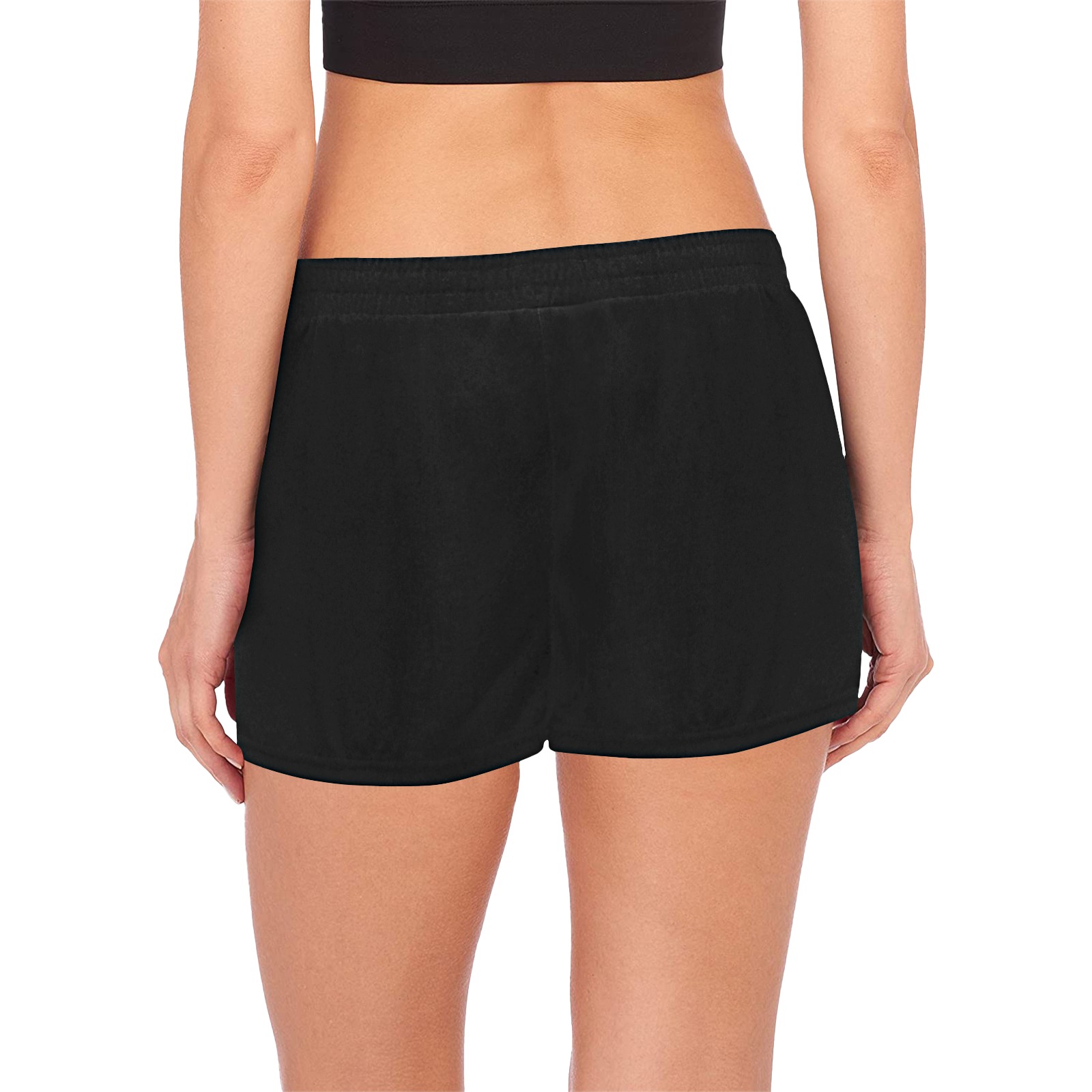 Shorts black with single logo Women's Pajama Shorts