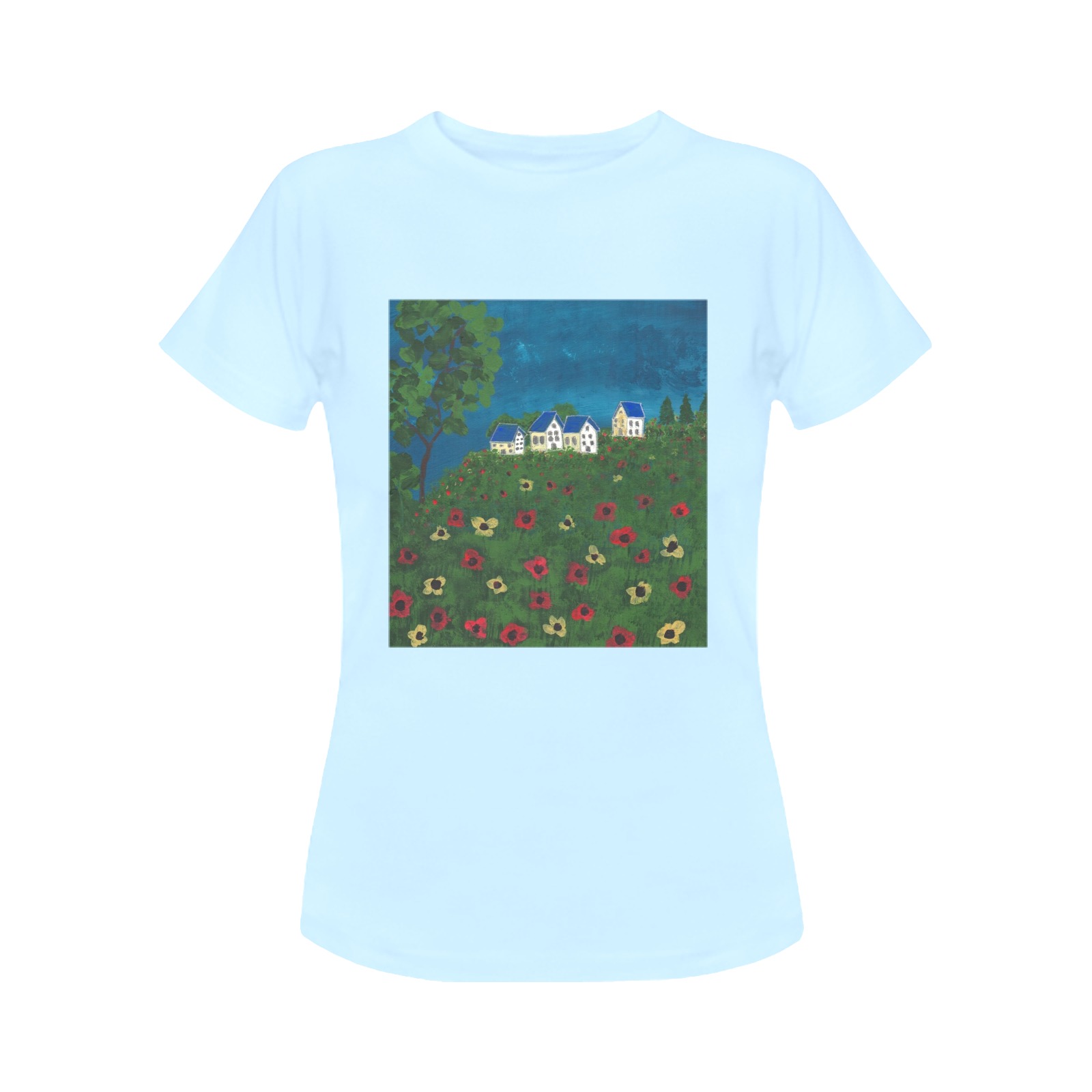 The Field of Poppies Women's Classic T-Shirt (Model T17）