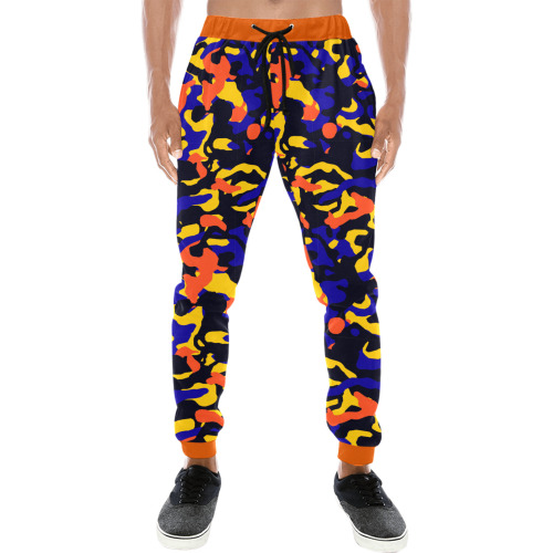 Exotic Basic Camo Pattern Men's All Over Print Sweatpants (Model L11)