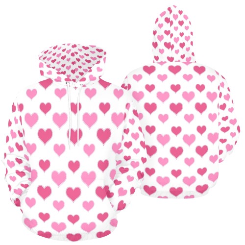 Valentine Hearts Hoodie All Over Print Hoodie for Men (USA Size) (Model H13)