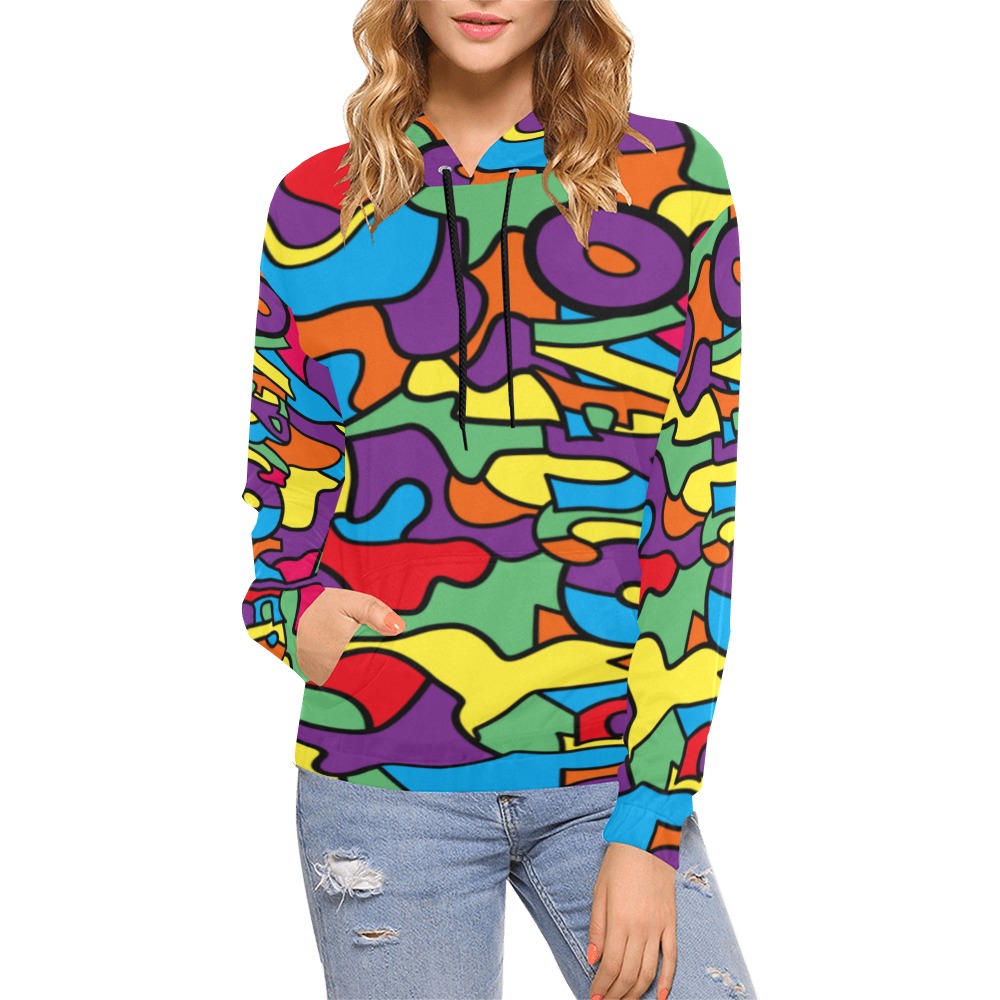 Overcomer Women Hoodie All Over Print Hoodie for Women (USA Size) (Model H13)
