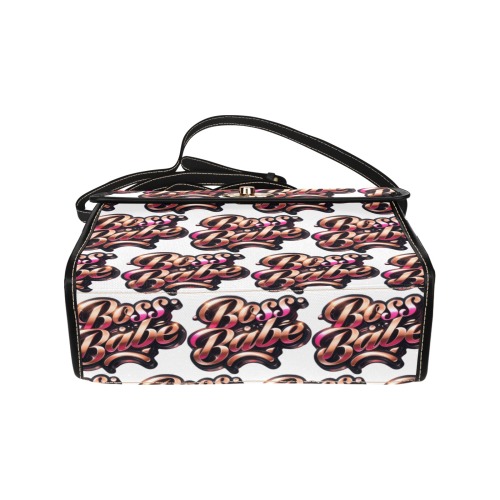 Boss Babe - Waterproof Canvas Bag-Black (All Over Print) (Model 1641)