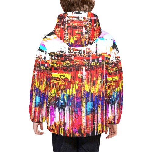 tintaliquida 2_vectorized Kids' Padded Hooded Jacket (Model H45)