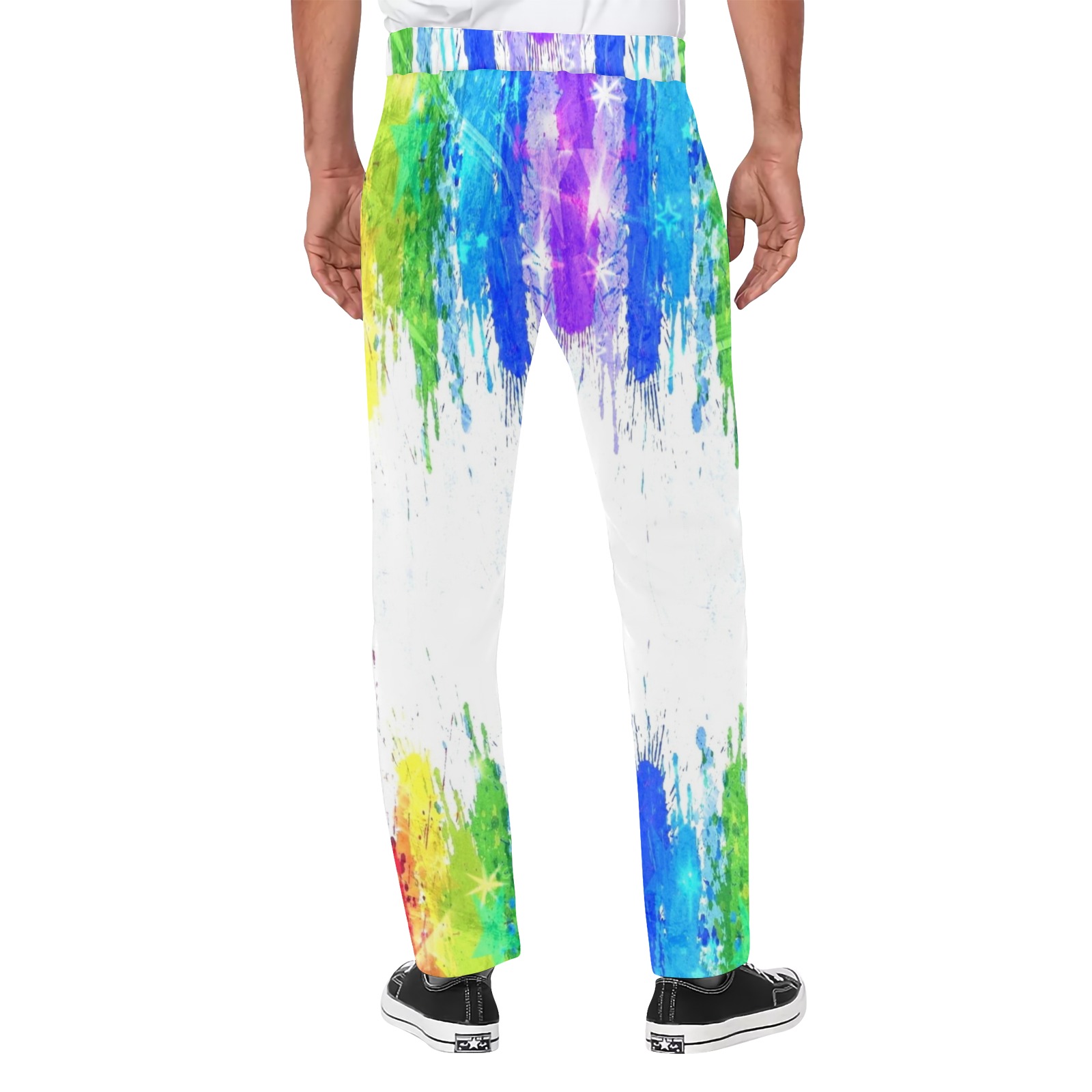 Rainbow Pride by Nico Bielow Men's All Over Print Casual Trousers (Model L68)