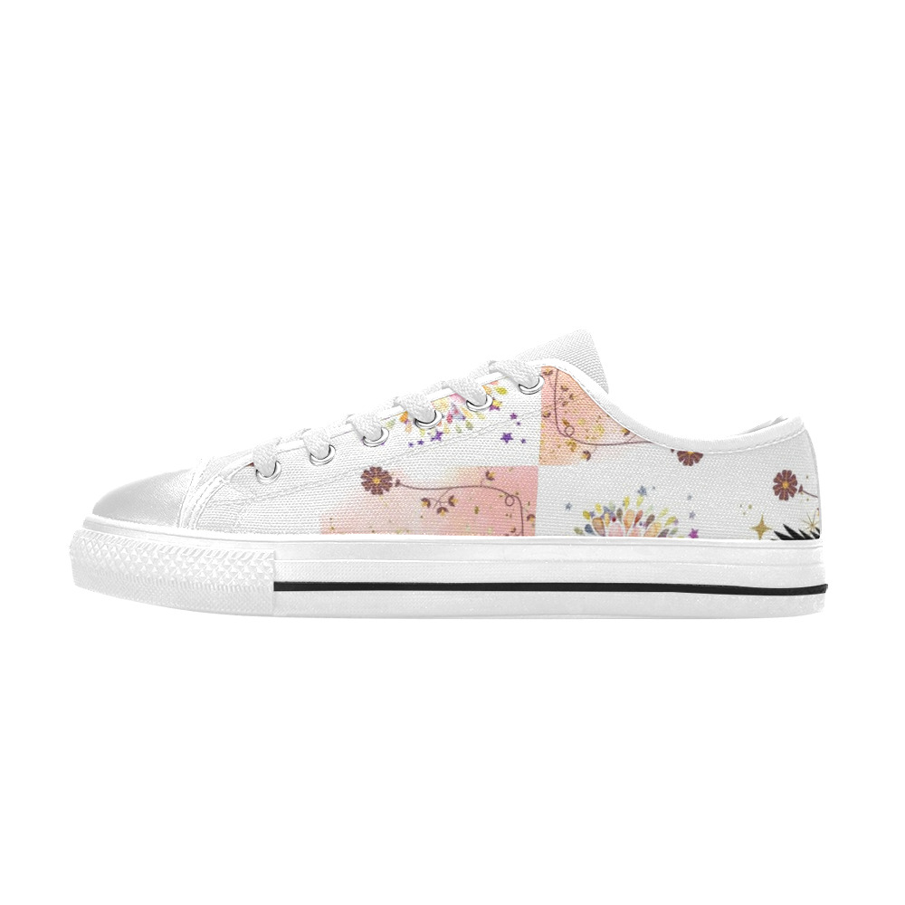 Harlequin and Crow Magical Garden Fairy Tale Fantasy Design Women's Classic Canvas Shoes (Model 018)