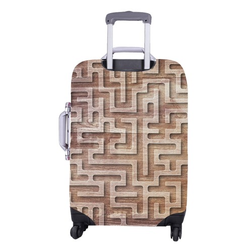 Wooden Maze Luggage Cover/Medium 22"-25"