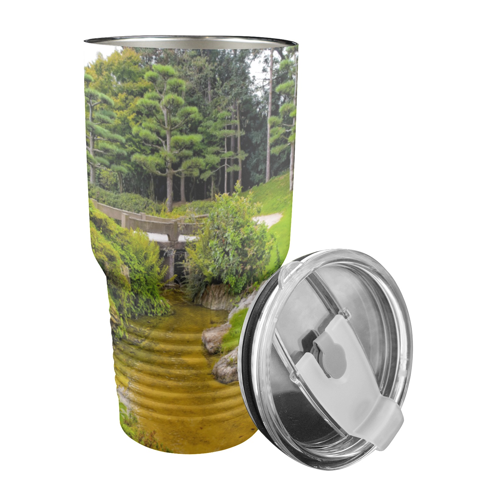 Japanese garden 30oz Insulated Stainless Steel Mobile Tumbler