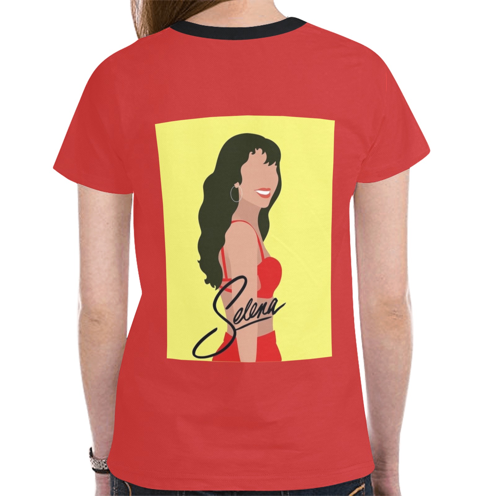 Selena New All Over Print T-shirt for Women (Model T45)
