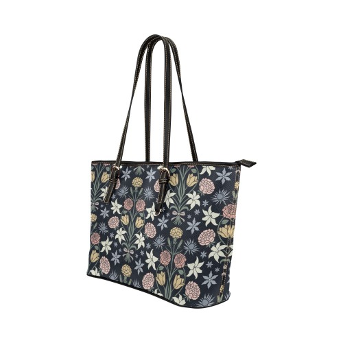 Bouquet Leather Tote Bag/Large (Model 1651)