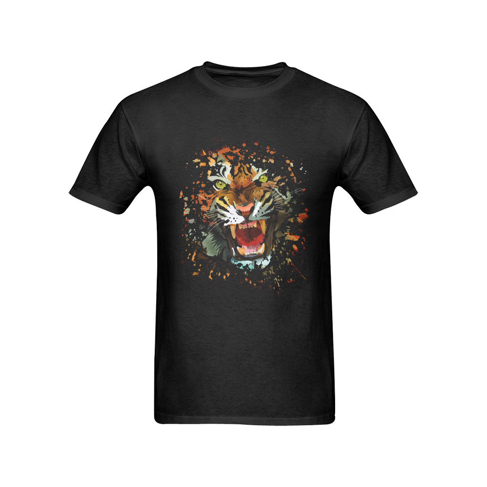Tiger Roar Men's T-Shirt in USA Size (Front Printing Only)