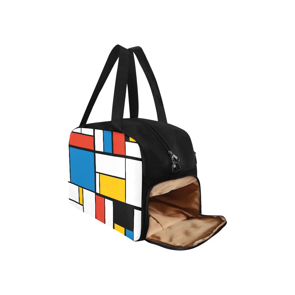 Mondrian De Stijl Modern Fitness Handbag (Model 1671)