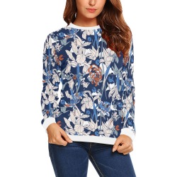 Florid dark asian nature 72D All Over Print Crewneck Sweatshirt for Women (Model H18)