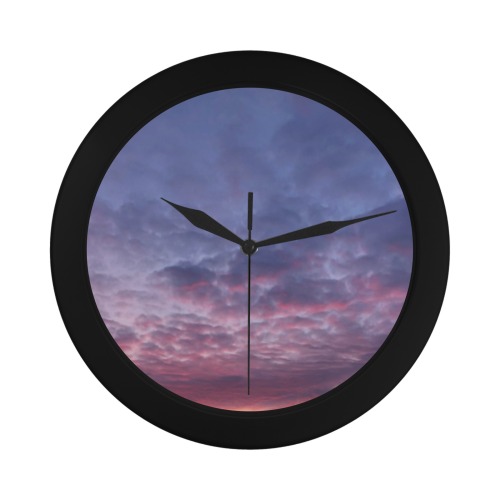 Morning Purple Sunrise Collection Circular Plastic Wall clock