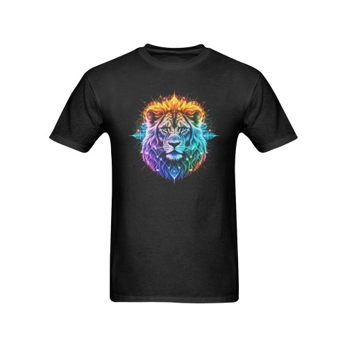 Lion Men's T-Shirt in USA Size (Front Printing Only)