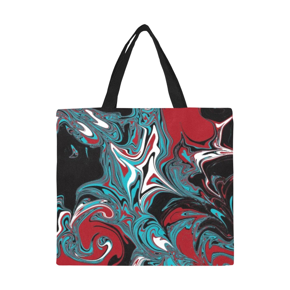 Dark Wave of Colors All Over Print Canvas Tote Bag/Large (Model 1699)