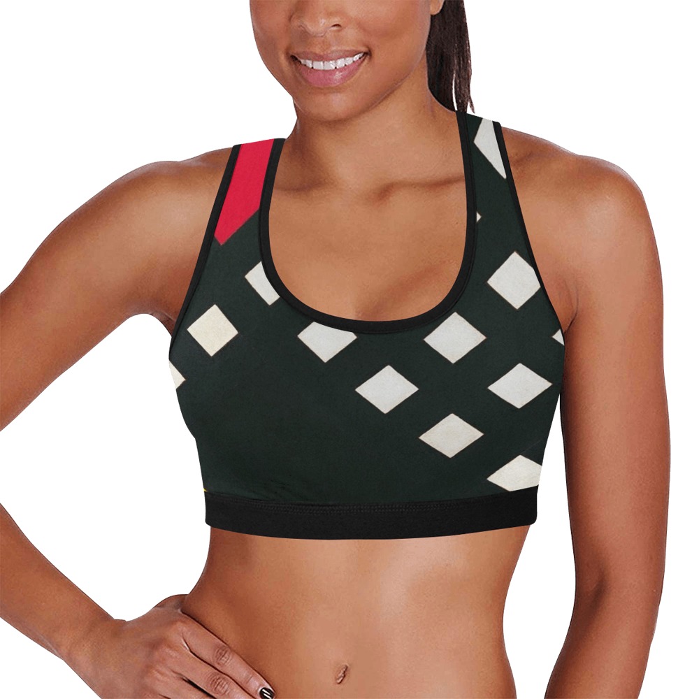 Counter-composition XV by Theo van Doesburg- Women's All Over Print Sports Bra (Model T52)