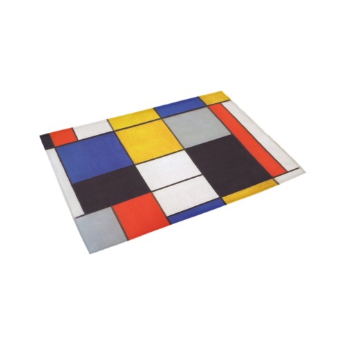 Composition A by Piet Mondrian Azalea Doormat 24" x 16" (Sponge Material)