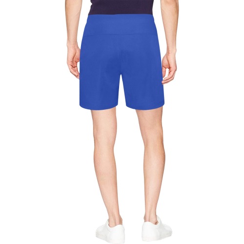 color Egyptian blue Men's Mid-Length Beach Shorts (Model L47)