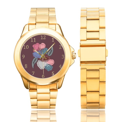 Floral unique Custom Gilt Watch(Model 101)