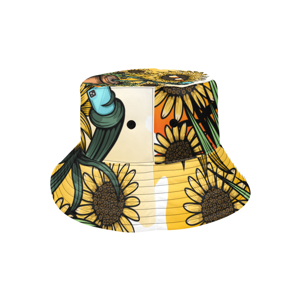 Too Cool Sunflower All Over Print Bucket Hat for Men