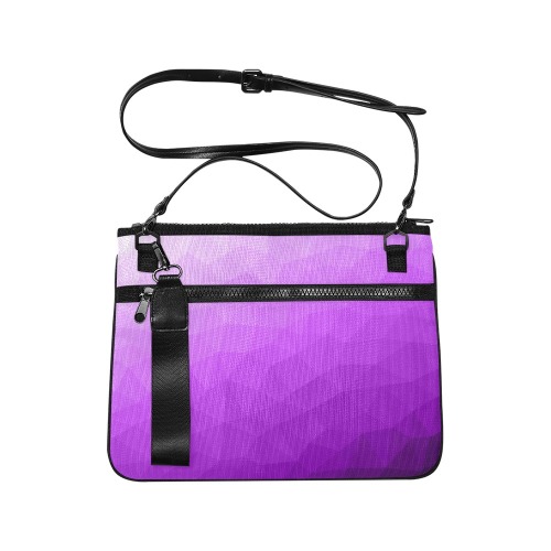 Purple gradient geometric mesh pattern Slim Clutch Bag (Model 1668)